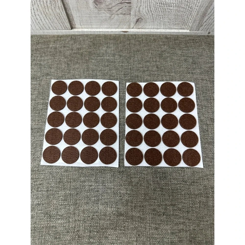 Yuakwood Felt Furniture Pads Assorted Sizes & Shapes Brown Self-Adhesive 2 Pk